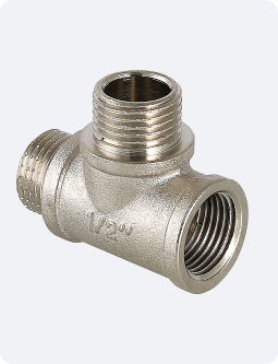 Тройник резьбовой VALTEC с двумя переходоми на наружную резьбу