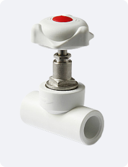 Клапан (вентиль) полипропиленовый PRO AQUA 90 градусов (PP-R)